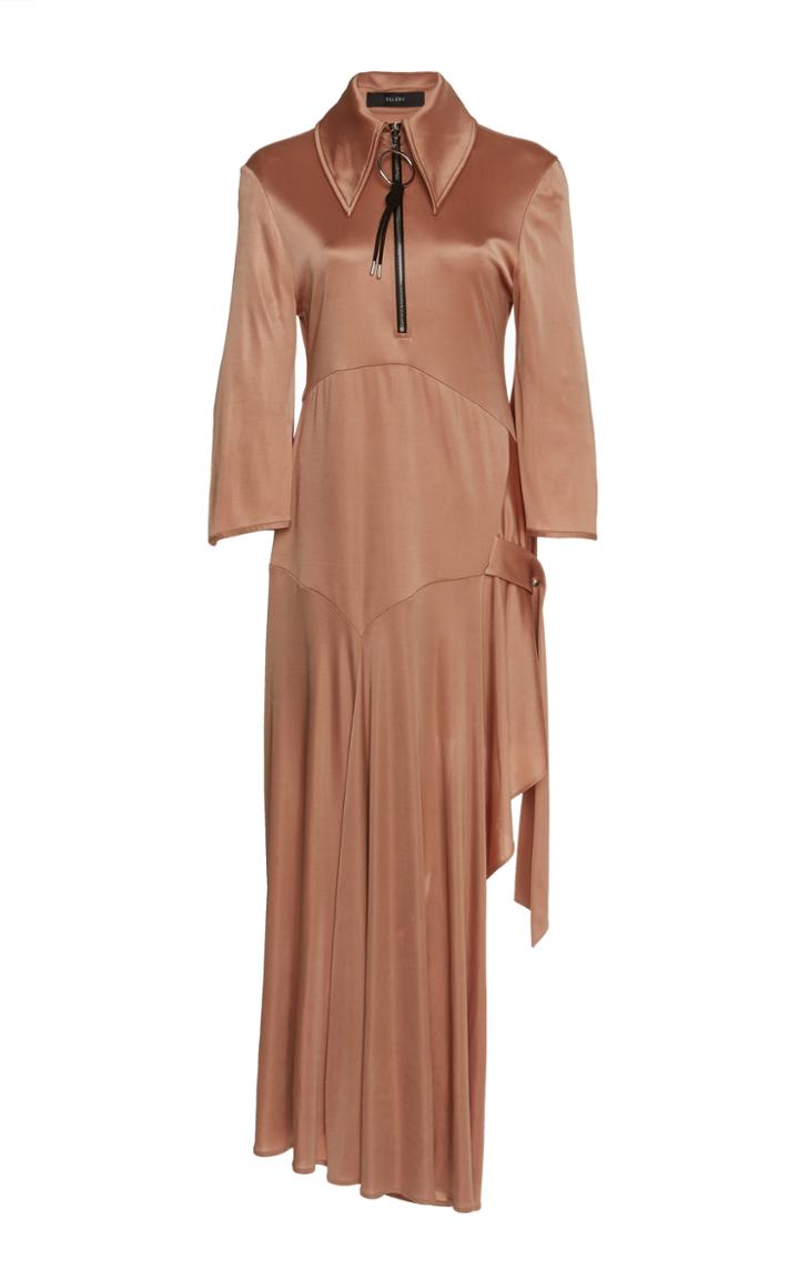 Ellery Cascais Crepe De Chine Zip Front Dress