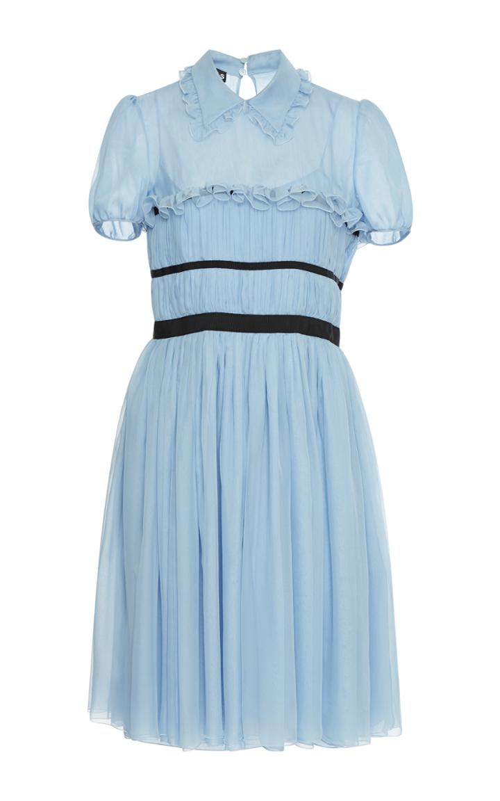Rochas Short Sleeve Dress With Ruffles