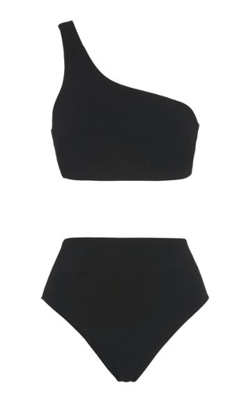 Haight Perlin One-shoulder Crepe Bikini