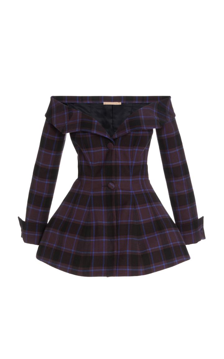 Moda Operandi Brock Collection Rohtak Cotton-blend Plaid Jacket