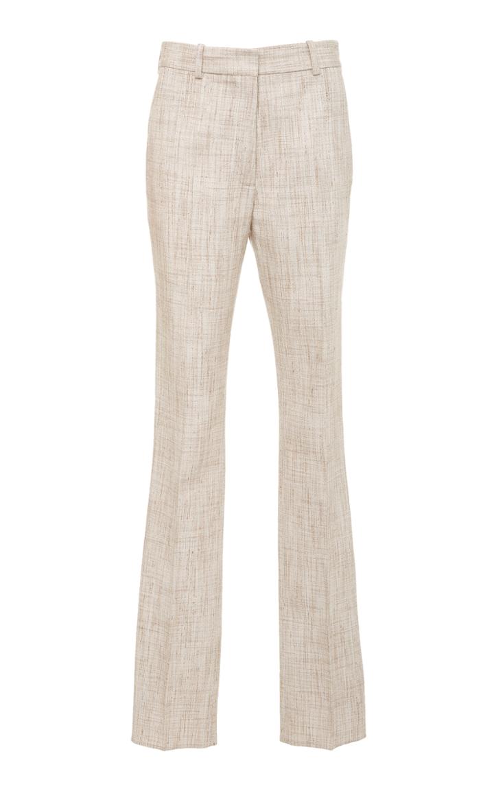 Victoria Beckham Slub Mlange Slim Trousers