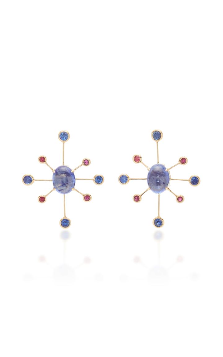 Yi Collection 18k Gold, Sapphire And Ruby Earrings