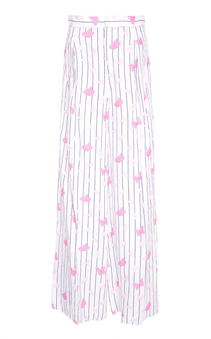 Gl Hrgel Printed Linen Wide-leg Trousers