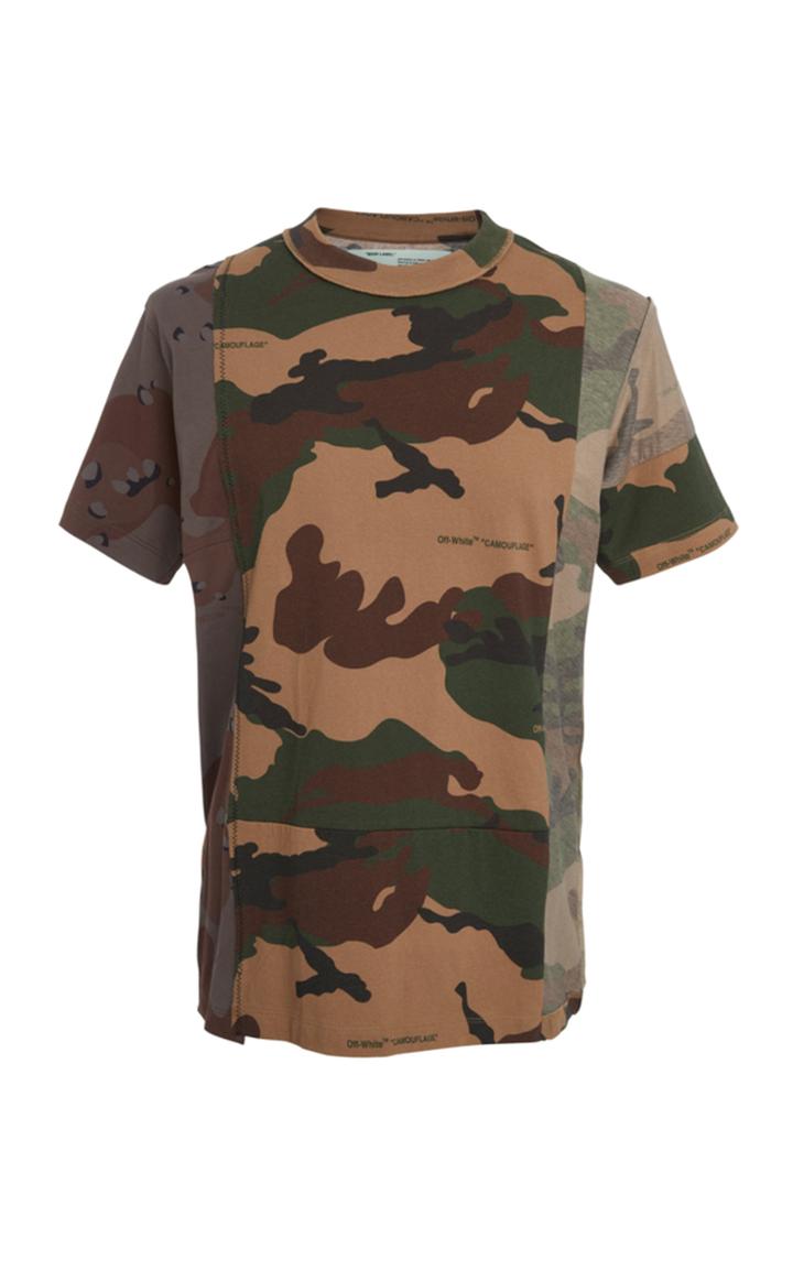 Off-white C/o Virgil Abloh Reconstructed Camouflage T-shirt
