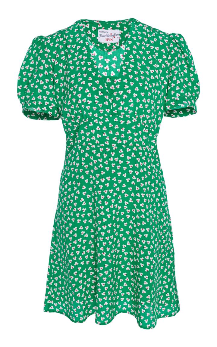 Hvn Exclusive Paula Floral-print Silk Mini Dress Size: 4