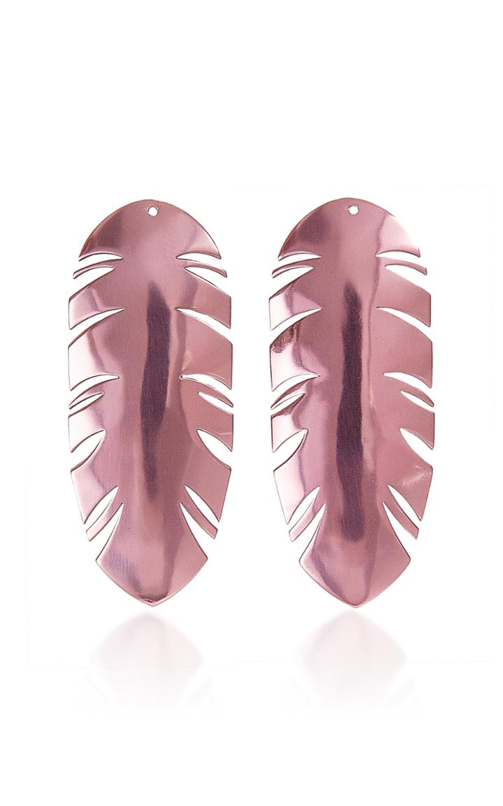 Carol Kauffmann Gold-plated Leaf Earrings
