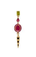 Holly Dyment Go Lightly Single Long Earring With Ruby