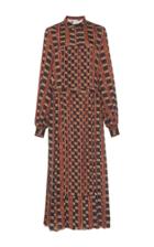 Stella Jean Long Sleeve Printed Maxi Dress