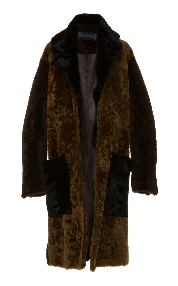Proenza Schouler Double Breasted Shearling Coat