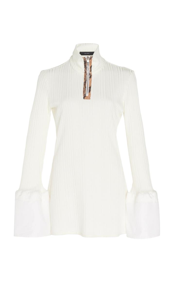 Ellery Arcade Tulip Sleeve Zip Top