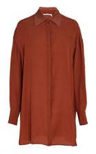 Agnona Wool Cashmere Voile Fluid Relaxed Shirt