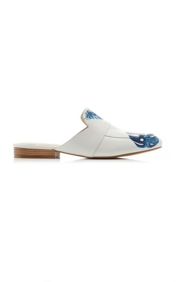 Alepel M'o Exclusive: Sapphire Leaves Mules