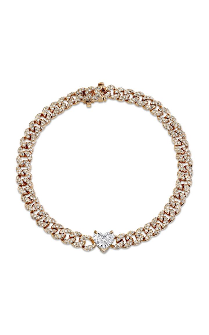 Moda Operandi Shay 18k Rose Gold Mini Link Heart Bracelet