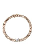 Moda Operandi Shay 18k Rose Gold Mini Link Heart Bracelet