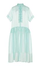 Moda Operandi Lee Mathews Gemma Ruffle-front Silk Organza Midi Dress Size: 0