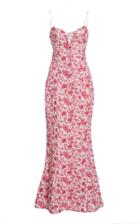 Moda Operandi Significant Other Orchid Floral-print Linen-blend Dress
