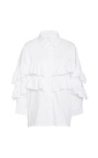Piece Of White Monique Ruffled Cotton Poplin Shirt