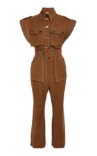 Zimmermann Zippy Safari Straight-leg Wool Jumpsuit