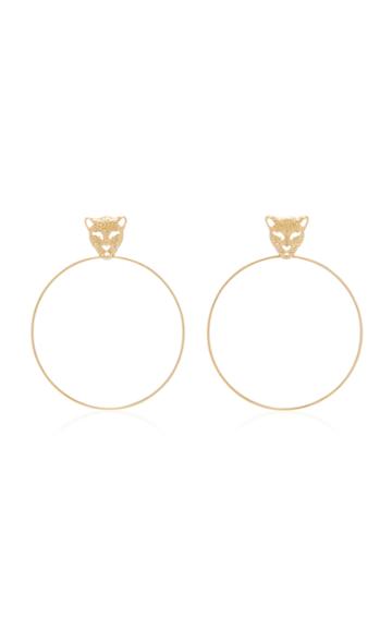 Donna Hourani 18k Gold Leopard Earrings