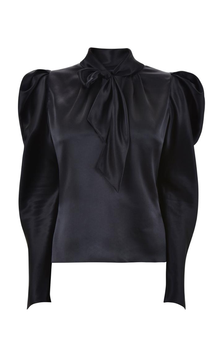 Moda Operandi Johanna Ortiz On The Edge Silk Tie-neck Top