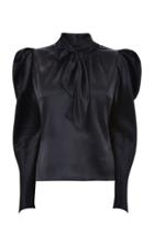 Moda Operandi Johanna Ortiz On The Edge Silk Tie-neck Top