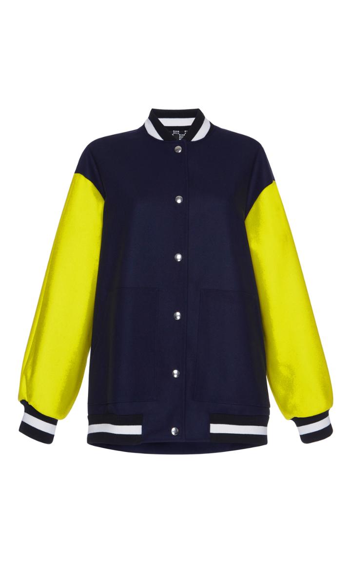 Msgm Eagle Embroidered Varsity Jacket