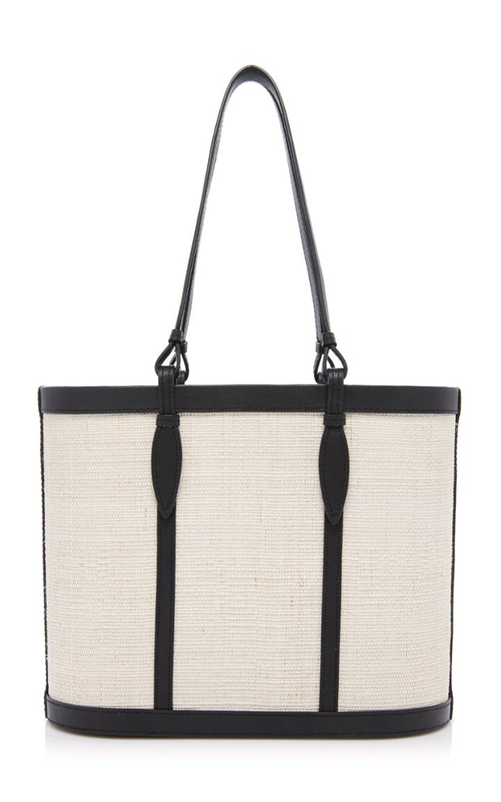 Moda Operandi Hunting Season Contrasting Leather Basket Tote