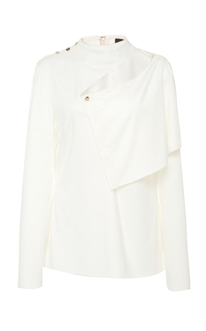 Hensely Long Sleeve Cut-out Blouse