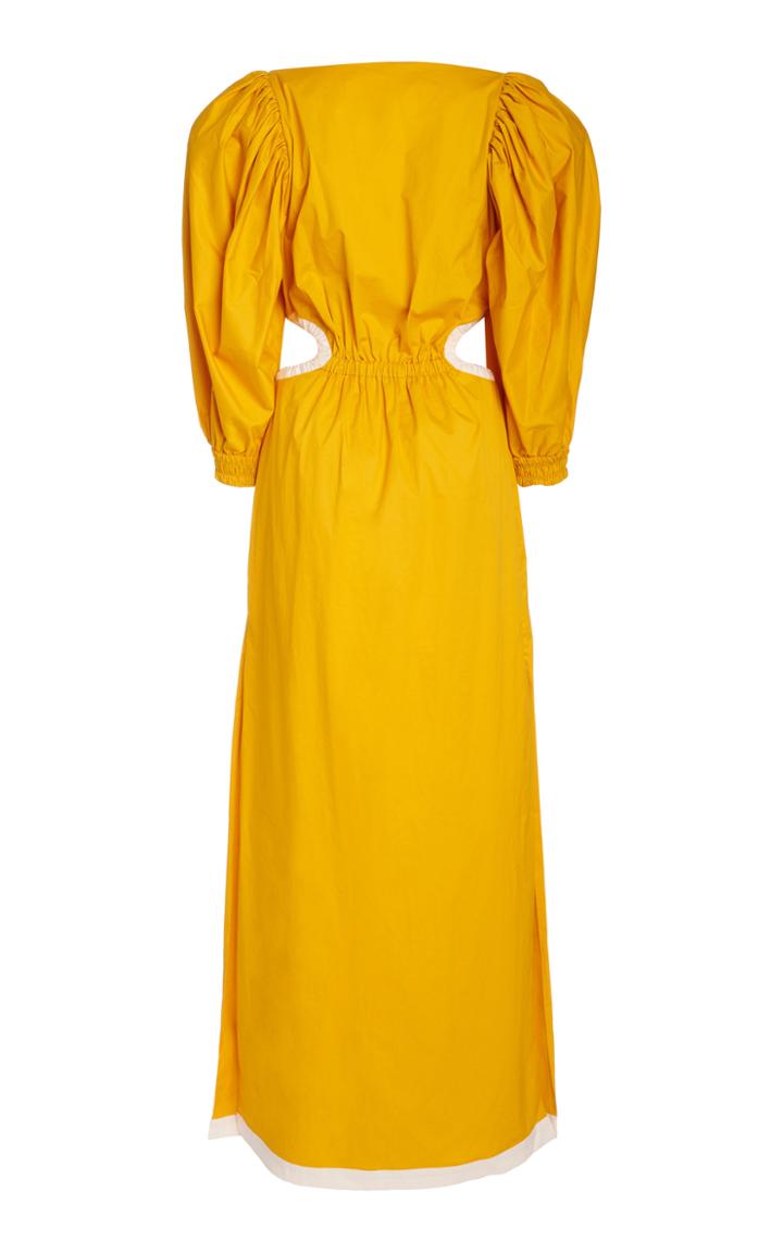Moda Operandi Johanna Ortiz Palm Parade Embroidered Cotton-blend Dress