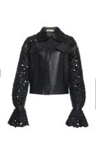 Elie Saab Cropped Leather Jacket