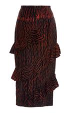 Maki Oh Adire Asymmetrical Frill Skirt