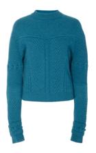 Carolina Herrera Stitch Wool And Cashmere Crewneck Sweater