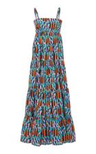 La Doublej Tiered Printed Voile Maxi Dress
