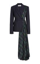 Moda Operandi Monse Harris Tartan-paneled Wool-blend Jacket