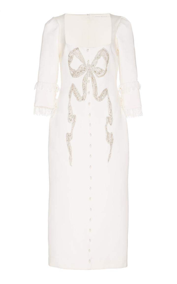 Sandra Mansour Neige Satin Midi Dress
