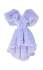 Christian Siriano Tulle Ruffled Shoulder High Low Dress