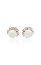 Dolce & Gabbana Gold-tone, Faux-pearl And Crystal Clip Earrings