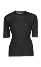 Alberta Ferretti Viscose Blend Ribbed Top