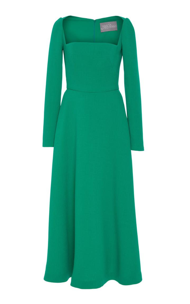 Lela Rose Open Neck A-line Dress