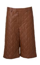 Moda Operandi Dodo Bar Or Ossi Quilted Leather Knee-length Shorts