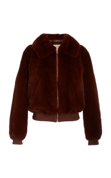 Yves Salomon Paris Leather-trimmed Mink Jacket