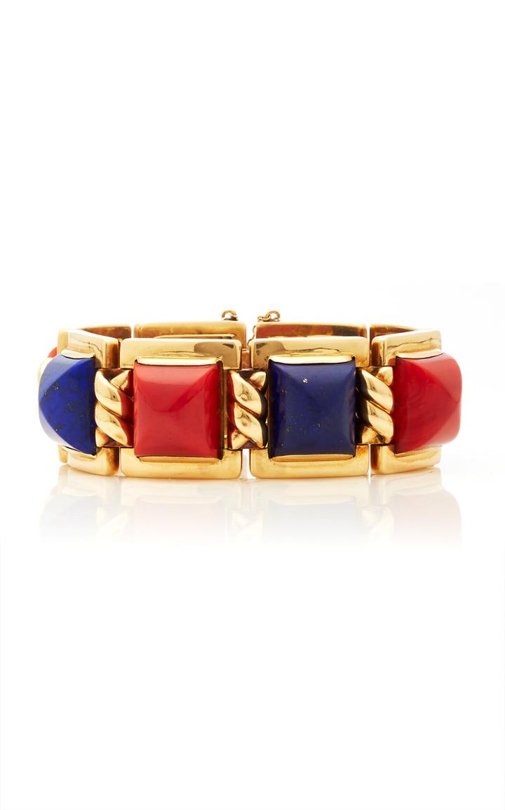 Eleuteri Vintage 14k Yellow Gold And Multi-stone Bracelet