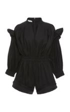 Philosophy Di Lorenzo Serafini Puff Sleeve Cotton-blend Playsuit