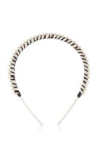 Avenue Amour Alice Faux Pearl-embellished Satin Headband