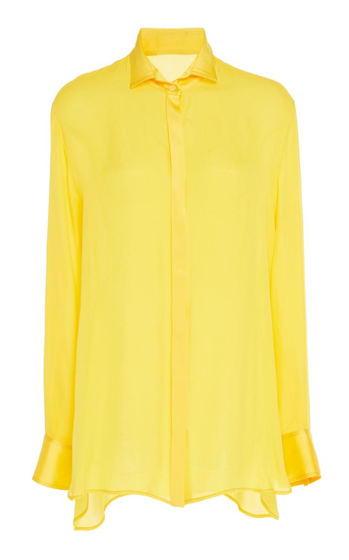Arj Yaz Long Line Silk Top