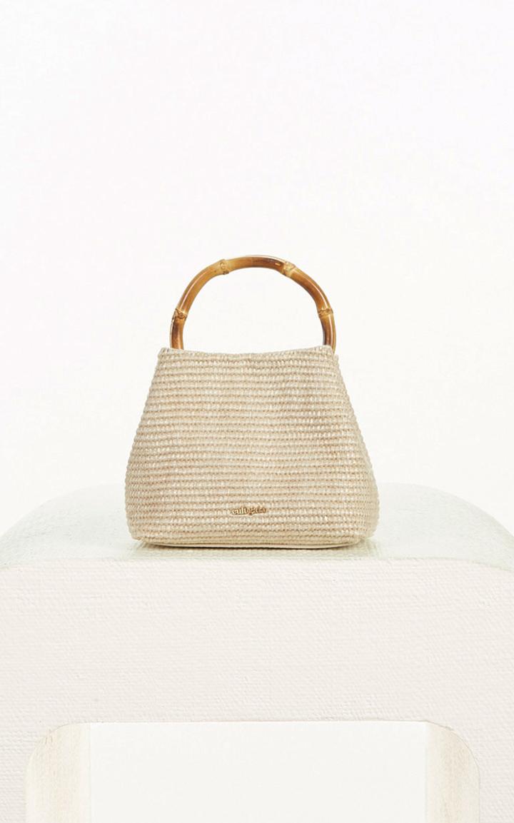 Moda Operandi Cult Gaia Solene Mini Raffia Top Handle Bag