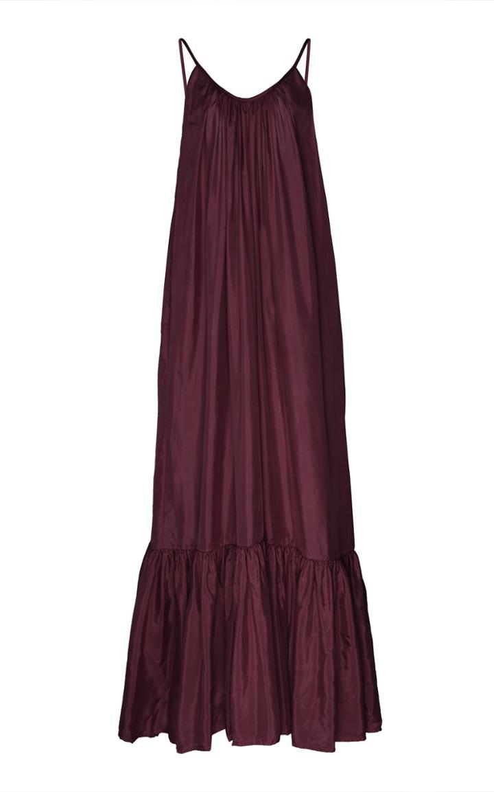 Kalita Brigitte Gathered Silk Maxi Dress Size: Xs/s