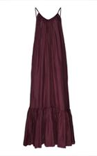 Kalita Brigitte Gathered Silk Maxi Dress Size: Xs/s