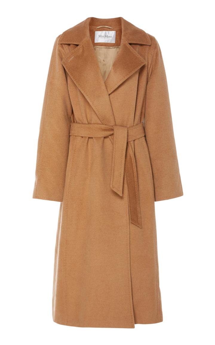 Max Mara Manuela Belted Camel Hair Coat Size: 6