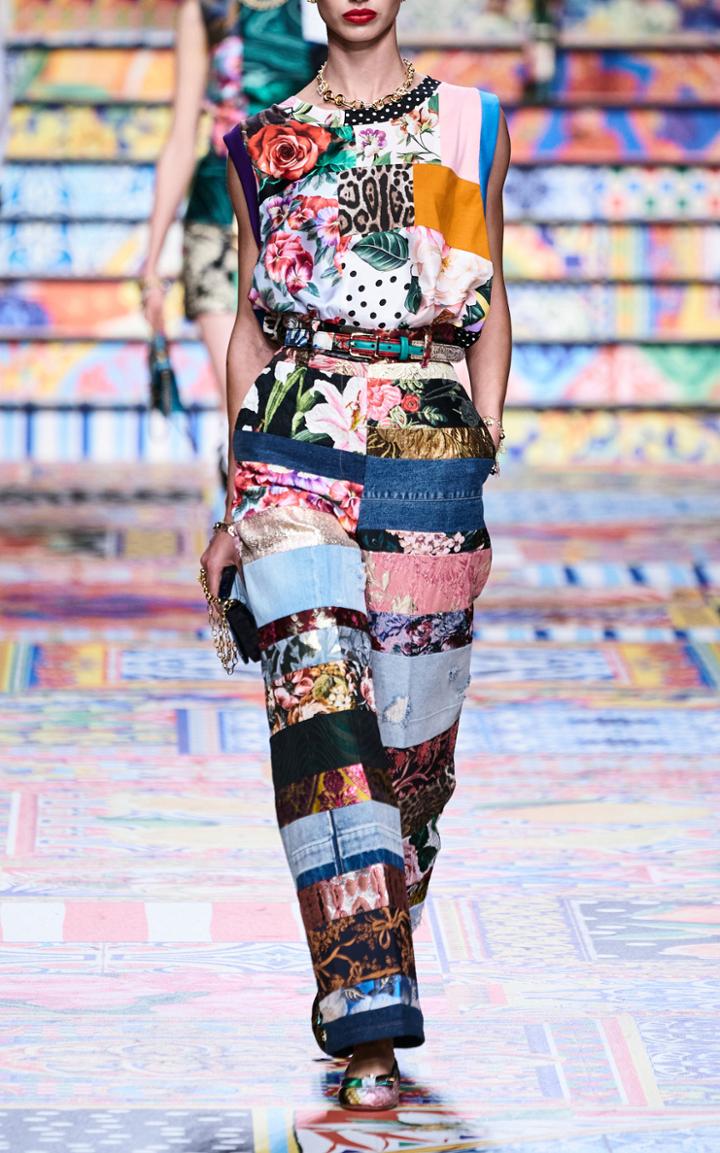 Moda Operandi Dolce & Gabbana Paneled Twill Tank Top